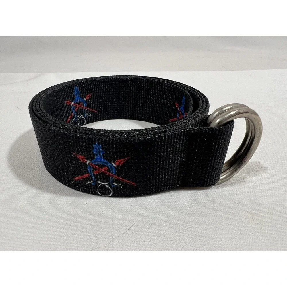 Thomas Bates Belt Small Nautical Print Nylon Casual Preppy